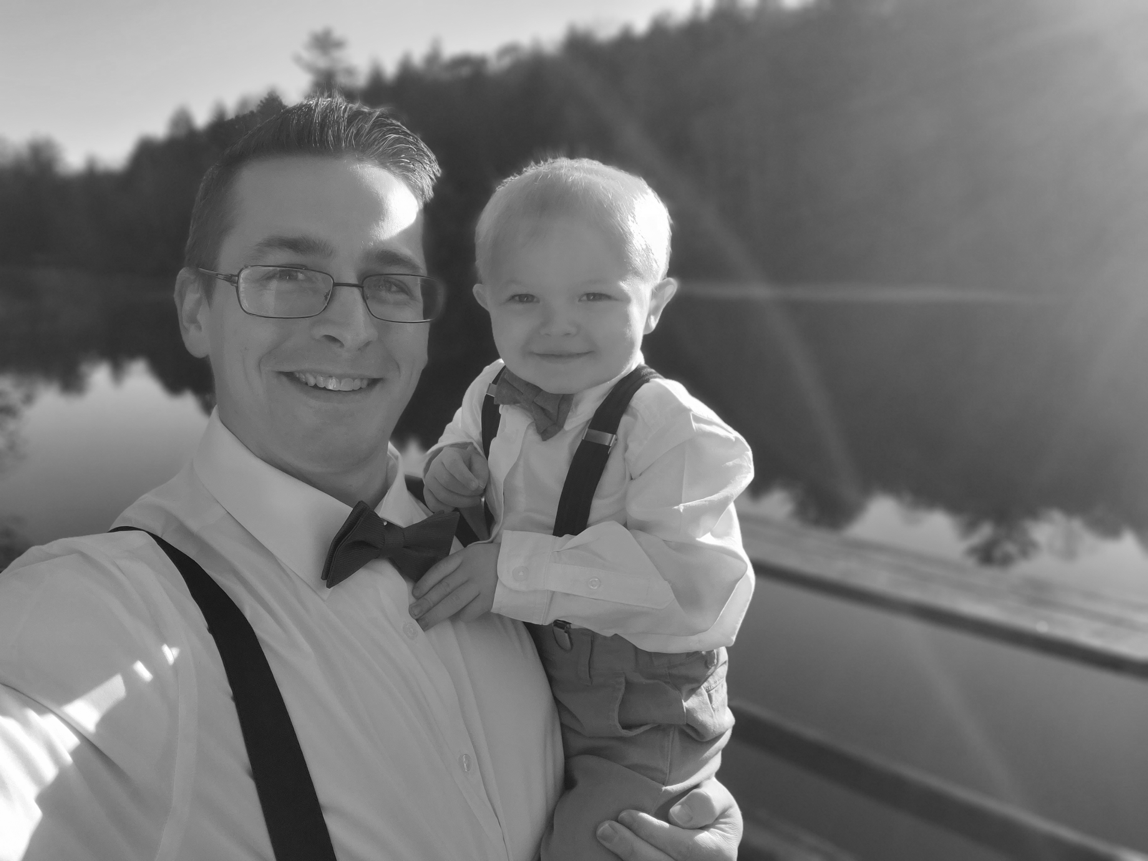 A picture of Josh and Logan.